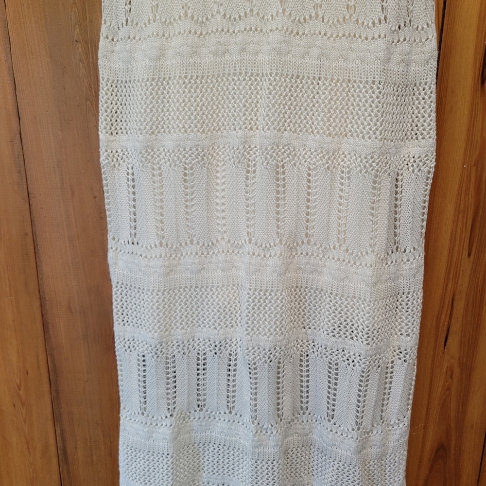 Jessica Simmpson Elegant Cream Knit Maxi Dress - Picture 8 of 13